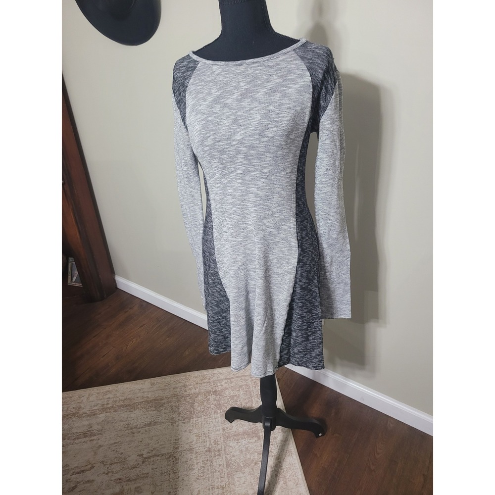 Nation LTD A Pea in the Pod Maternity Dress Grey Space Dye Long Sleeve Small‎